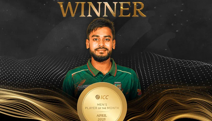Bangladesh's Mehidy Hasan named ICC player of the month for april